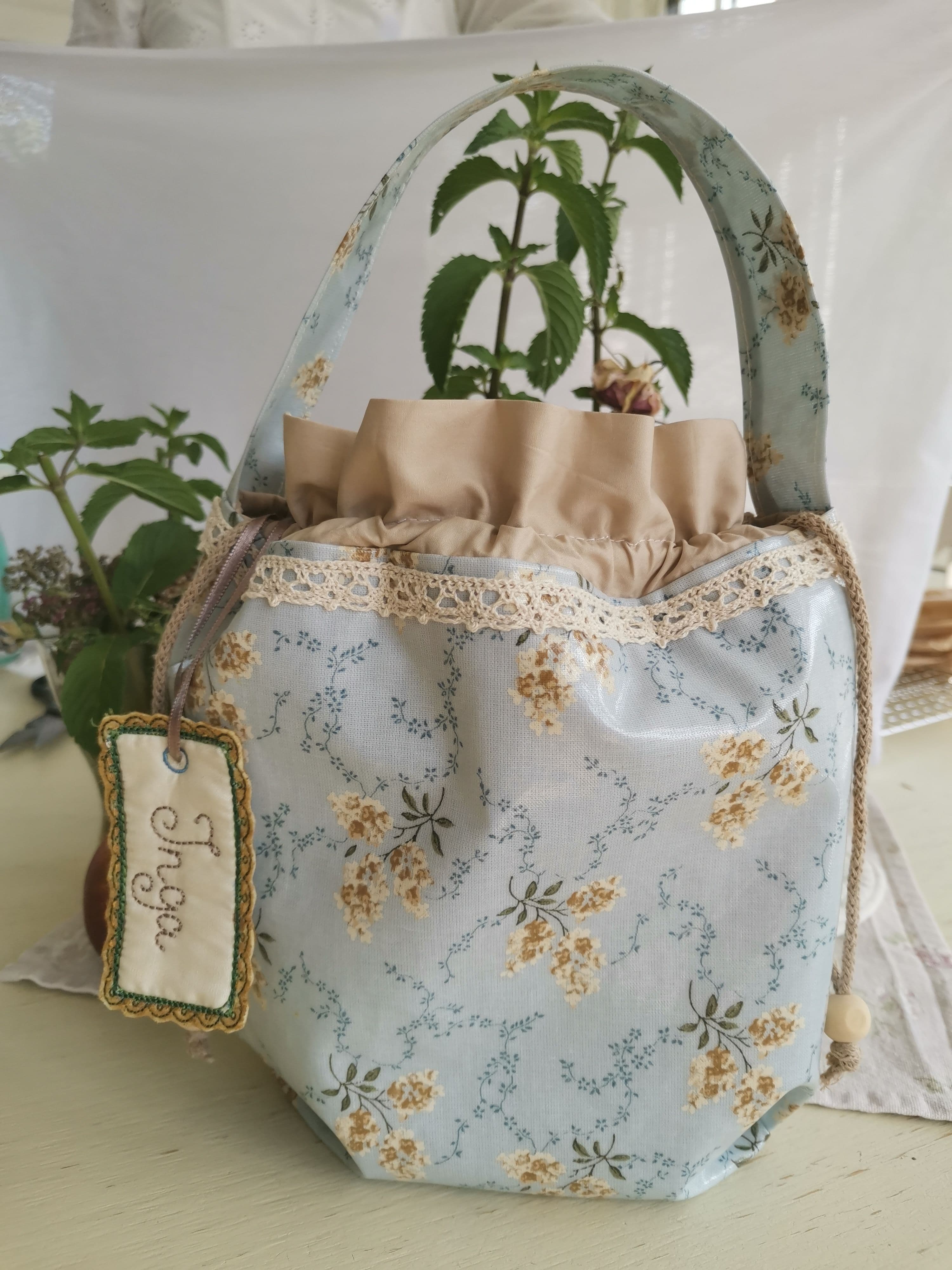 Täschchen Lunchbag hellblau